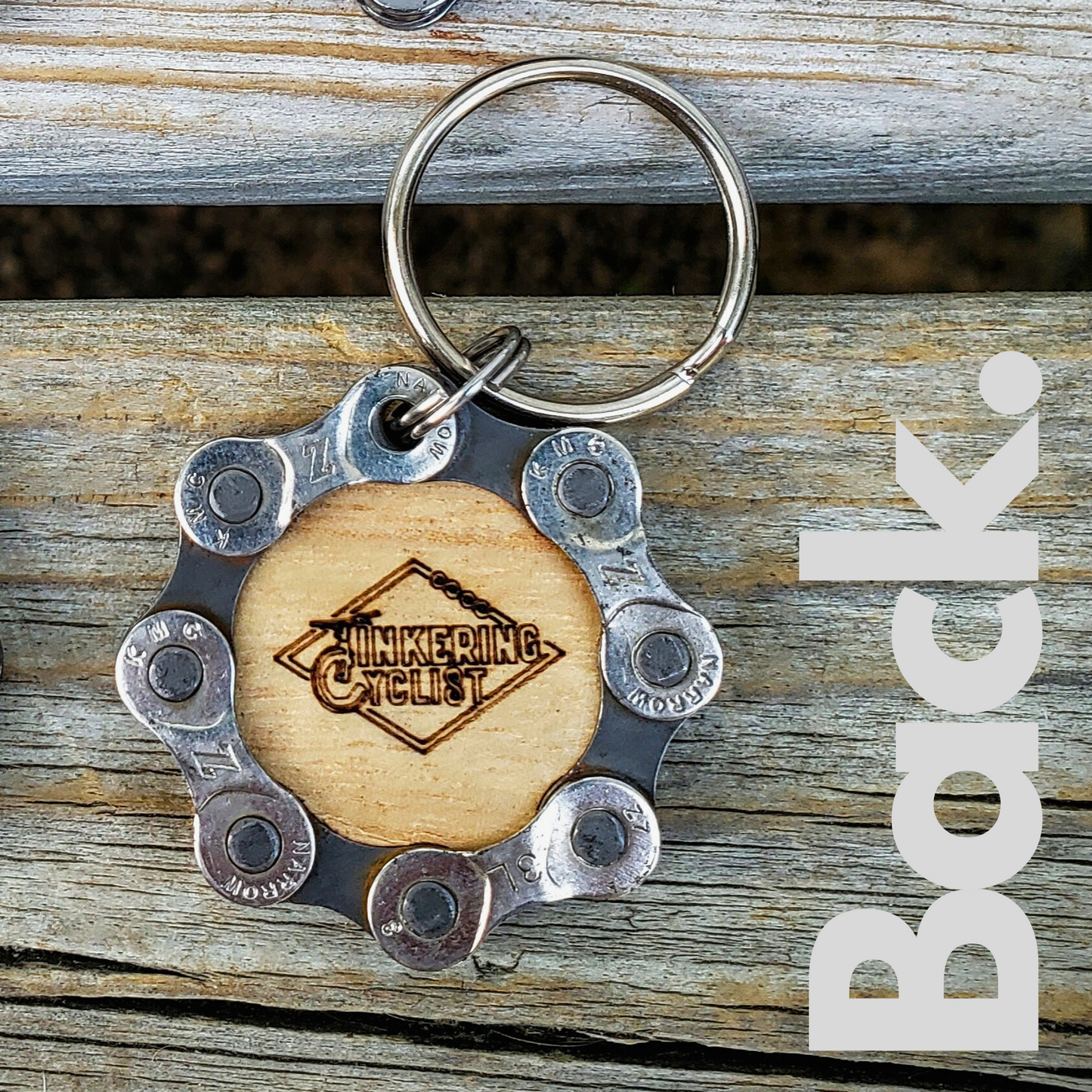 Laser Engraved Wood Keychain