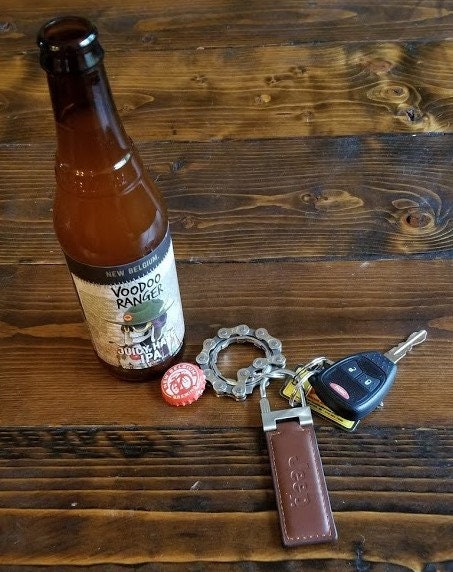Gear & Chain Bottle Opener Keychain
